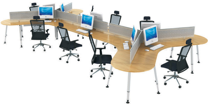 辦公臺|鋼木職員臺|辦公家具|鋼木職員臺