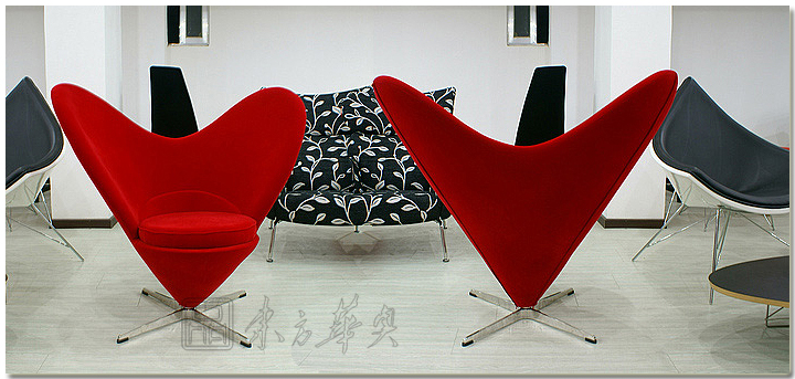 現代經典休閑椅|布面休閑椅|辦公家具|潘頓心椅|心型休閑椅