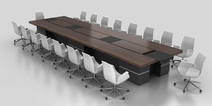 會議臺|實木會議臺|辦公家具|品茗經典會議臺